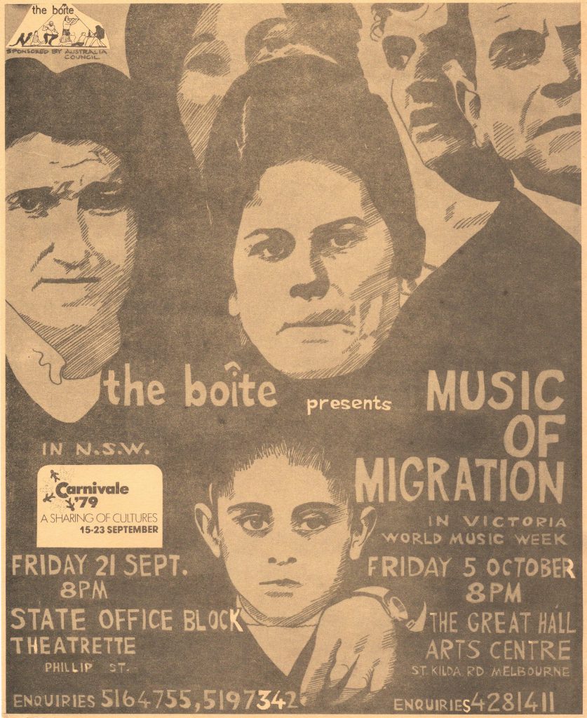 Program Cover for the Music of Migration Concert