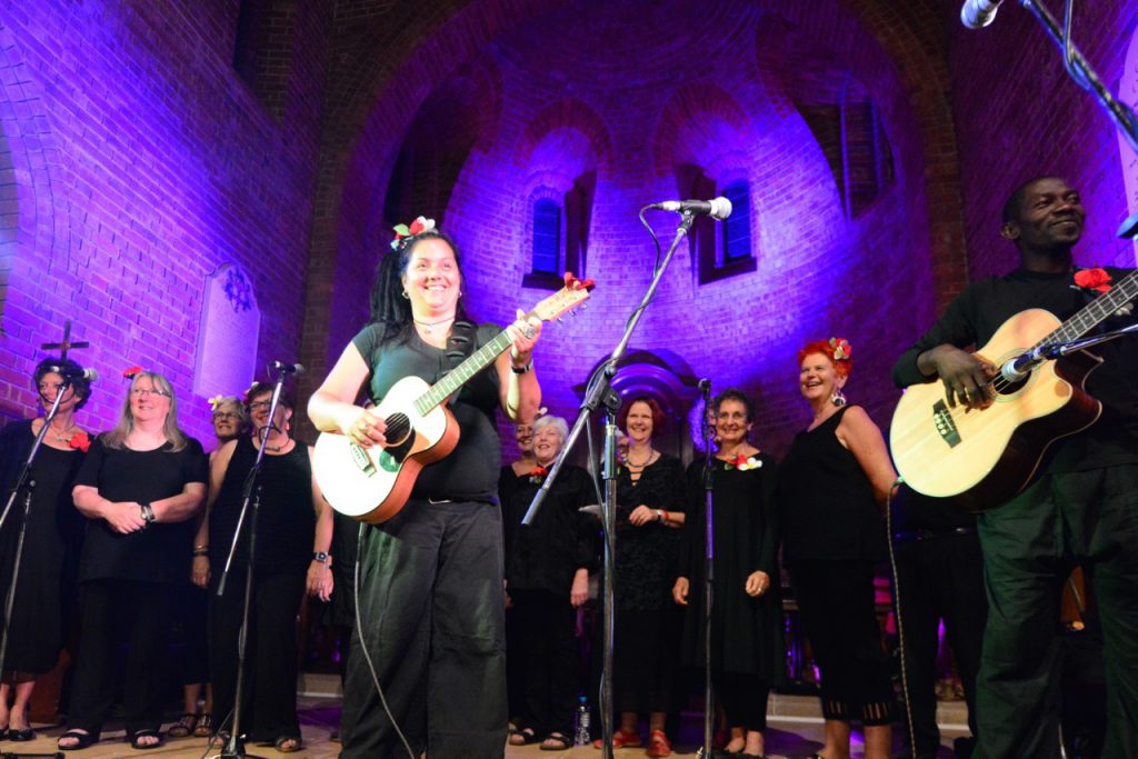 Stella Savy and the Coco de Mer choir at Fairbridge Festival April 2014 